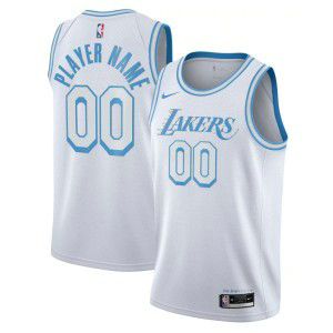 NBA Lakers Customized White City Men Jersey