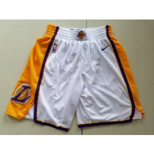 NBA Lakers White Nike Authentic Shorts NBA Lakers White Nike Authentic Shorts