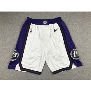 NBA Lakers White Shorts 2