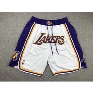 NBA Lakers White Shorts 3