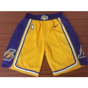 NBA Lakers Yellow Nike Shorts