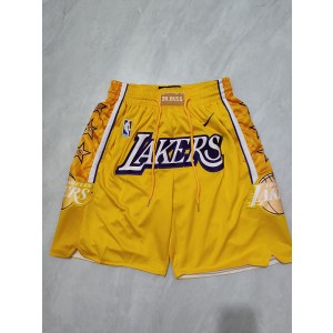 NBA Lakers Yellow Shorts 3