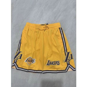 NBA Lakers Yellow Shorts