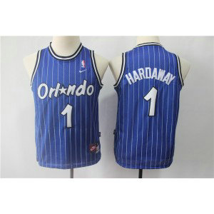NBA Magic 1 Penny Hardaway Blue Nike Throwback Youth Jersey