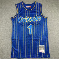 NBA Magic 1 Tracy McGrady 2020 Blue Hardwood Classics Men Jersey