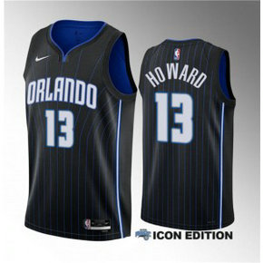 NBA Magic 13 Jett Howard Black 2023 Draft Icon Edition Nike Men Jersey