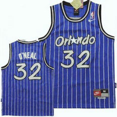 NBA Magic 32 Shaquille O'Neal Blue Nike Throwback Youth Jersey