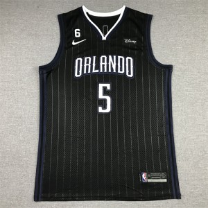 NBA Magic 5 Paolo Banchero Black Nike Men Jersey 1