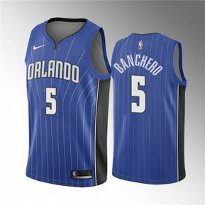 NBA Magic 5 Paolo Banchero Blue 2022 Draft Basketball Nike Men Jersey