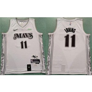 NBA Mavericks 11 Kyrie Irving White 2024 City Edition Nike Men Jersey NBA Mavericks 11 Kyrie Irving White 2024 City Edition Nike Men Jersey