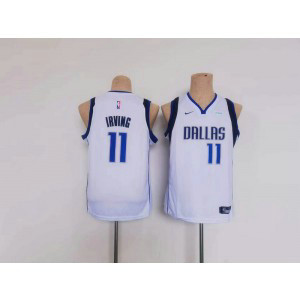 NBA Mavericks 11 Kyrie Irving White Nike Youth Jersey
