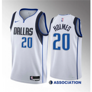 NBA Mavericks 20 Richaun Holmes White 2023 Draft Association Edition Nike Men Jersey