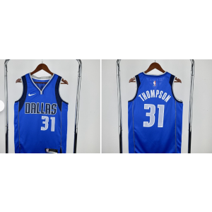 NBA Mavericks 31 Thompson Blue Nike Men Jersey