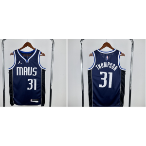 NBA Mavericks 31 Thompson Navy Jordan Men Jersey