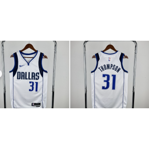 NBA Mavericks 31 Thompson White Nike Men Jersey