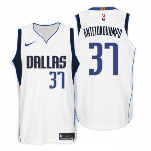 NBA Mavericks 37 Kostas Antetokounmpo White 2018 Draft Nike Men Jersey