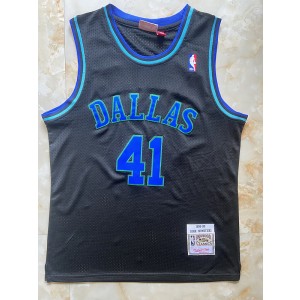 NBA Mavericks 41 Dirk Nowitzki Black Hardwood Classics Men Jersey NBA Mavericks 41 Dirk Nowitzki Black Hardwood Classics Men Jersey