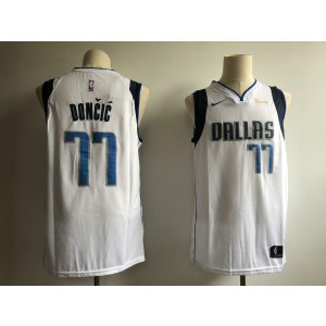 NBA Mavericks 77 Luka Doncic White 2018 NBA Draft Nike Men Jersey