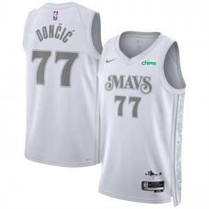 NBA Mavericks 77 Luka Doncic White 2024-25 City Edition Nike Men Jersey NBA Mavericks 77 Luka Doncic White 2024-25 City Edition Nike Men Jersey