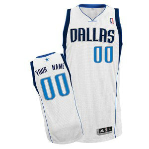 NBA Mavericks White Customized Men Jersey