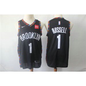 NBA Nets 1 D'Angelo Russell Black City Edition Nike Swingman Men Jersey