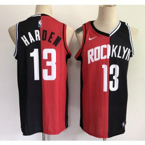 NBA Nets 13 James Harden Black Red 2021 Past & Present MVP Men Jersey
