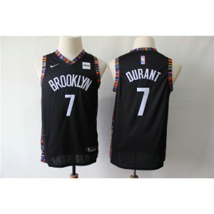 NBA Nets 7 Kevin Durant Black City Edition Nike Youth Jersey