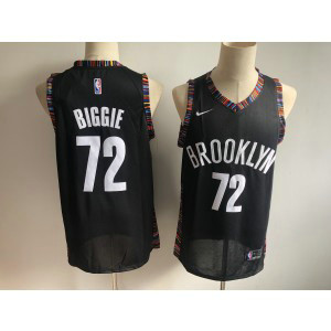 NBA Nets 72 Biggie Black City Edition Nike Men Jersey NBA Nets 72 Biggie Black City Edition Nike Men Jersey