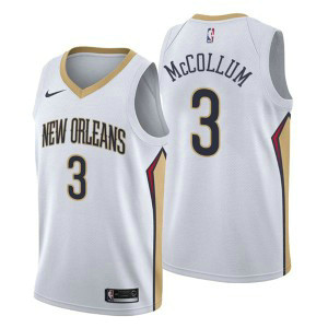 NBA New Orleans Pelicans 3 C.J. McCollum White Men Jersey NBA New Orleans Pelicans 3 C.J. McCollum White Men Jersey