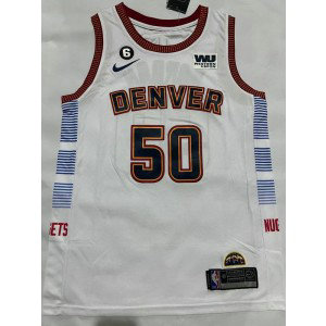 NBA Nuggets 50 Aaron Gordon White Nike Men Jersey