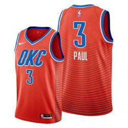 NBA Oklahoma City Thunder 3 Chris Paul Orange Nike Men Jersey NBA Oklahoma City Thunder 3 Chris Paul Orange Nike Men Jersey