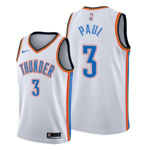 NBA Oklahoma City Thunder 3 Chris Paul White Nike Men Jersey NBA Oklahoma City Thunder 3 Chris Paul White Nike Men Jersey