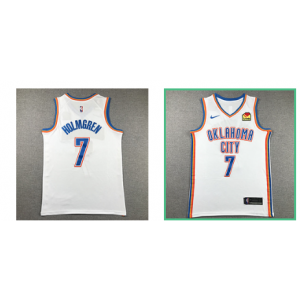 NBA Oklahomer 7 Holmgren White Nike Men Jersey