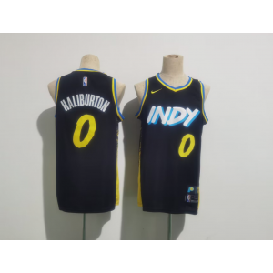NBA Pacers 0 Haliburton Black Nike Youth Jersey
