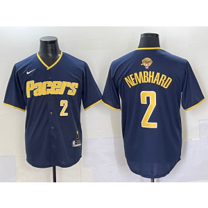 NBA Pacers 2 Andrew Nembhard Navy Finals Baseball Vapor Limited Men Jersey
