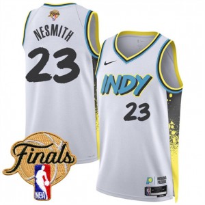 NBA Pacers 23 Aaron Nesmith White City 2025 Finals Nike Men Jersey NBA Pacers 23 Aaron Nesmith White City 2025 Finals Nike Men Jersey