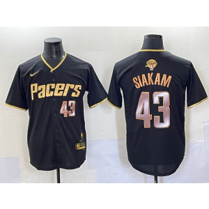 NBA Pacers 43 Pascal Siakam Black Gold Finals Baseball Vapor Limited Men Jersey