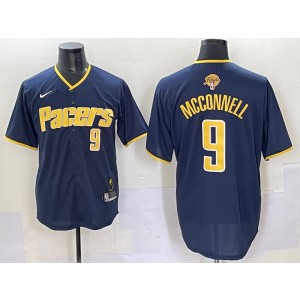 NBA Pacers 9 T.J. McConnell Navy Finals Baseball Vapor Limited Men Jersey