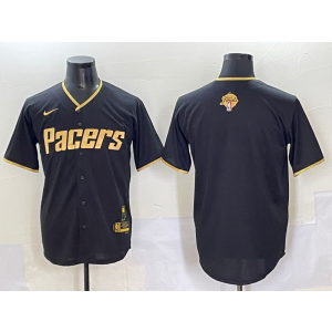 NBA Pacers Blank Black Baseball Vapor Limited Men Jersey
