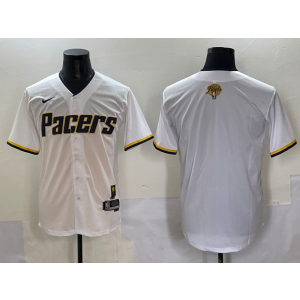 NBA Pacers Blank White Baseball Vapor Limited Men Jersey