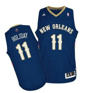 NBA Pelicans 11 Jrue Holiday Navy Revolution 30 Men Jersey NBA Pelicans 11 Jrue Holiday Navy Revolution 30 Men Jersey