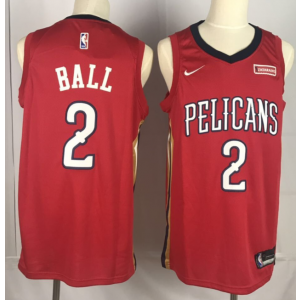 NBA Pelicans 2 Lonzo Ball Red Nike Men Jersey NBA Pelicans 2 Lonzo Ball Red Nike Men Jersey