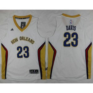 NBA Pelicans 23 Anthony Davis White Youth Jersey