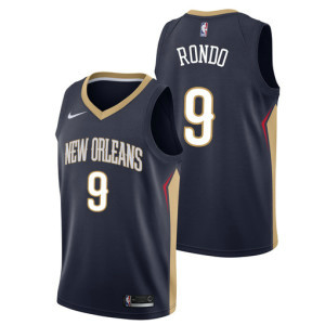 NBA Pelicans 9 Rajon Rondo Navy Nike Swingman Men Jersey NBA Pelicans 9 Rajon Rondo Navy Nike Swingman Men Jersey
