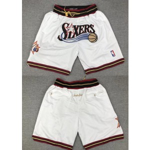 NBA Philadelphia 76ers White Shorts (Run Small)