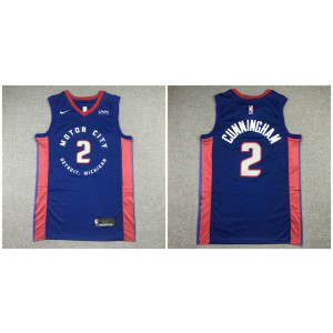 NBA Pistons 2 Cade Cunningham Blue White Nike Men Jersey NBA Pistons 2 Cade Cunningham Blue White Nike Men Jersey
