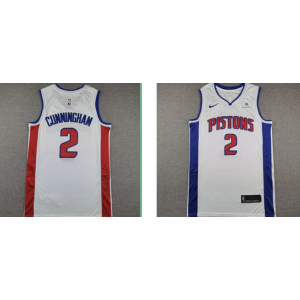 NBA Pistons 2 Cade Cunningham White Nike Men Jersey