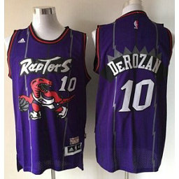 NBA Raptors 10 DeMar DeRozan Purple Throwback Youth Jersey