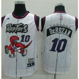 NBA Raptors 10 DeMar DeRozan White Throwback Youth Jersey