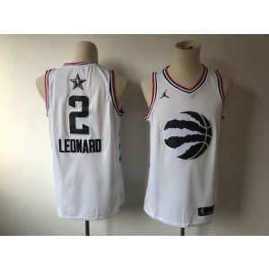 NBA Raptors 2 Kawhi Leonard 2019 All-Star White Swingman Men Jersey